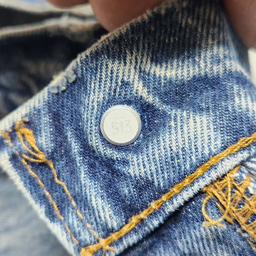VINTAGE Levis Jeans 32x32 (Tag 34x32) Blue Acid Wash Relaxed Bronze Tab 90s USA‎ - Picture 10 of 15
